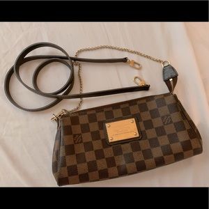 Authentic Louis Vuitton Eva Clutch Damier Ebene Vintage